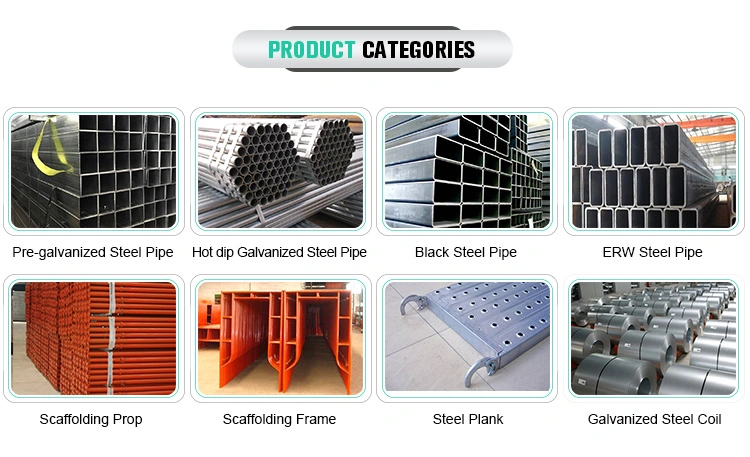 19*19 Galvanised Square Rectangular Steel Pipe Hollow Section Pre- Galvanized Carbon Gi Tube