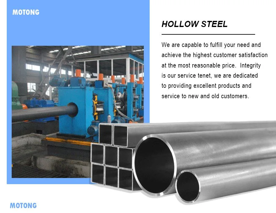 Mild Carbon Welded Metal Ms ERW Black Iron Hollow Section Rectangular and Square Steel Pipe 200X200 Galvanized Square Tube