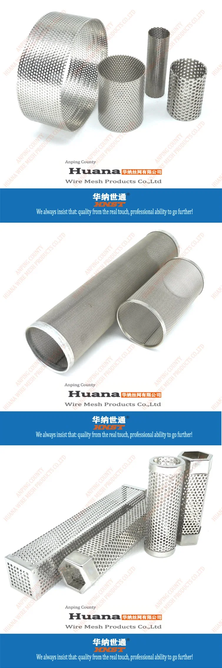 Custom Micron Diameter Factory Price Perforated Round Hole Tube