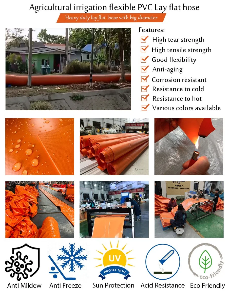 Litong PVC Tarpaulin Water Hose Flooding Barrier Flood Prevention and Explosion-Proof High-Pressure Emergency Hose