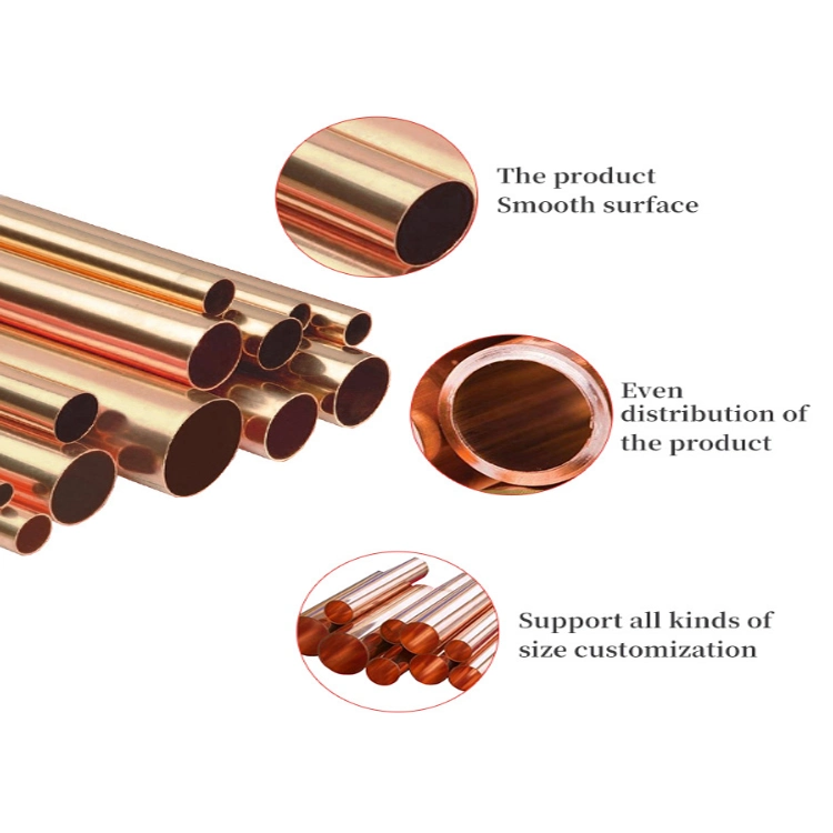 Small Diameter Straight 22mm 15mm Copper Alloy Bright Seamless Tube /Pipe/Piping/Tubing