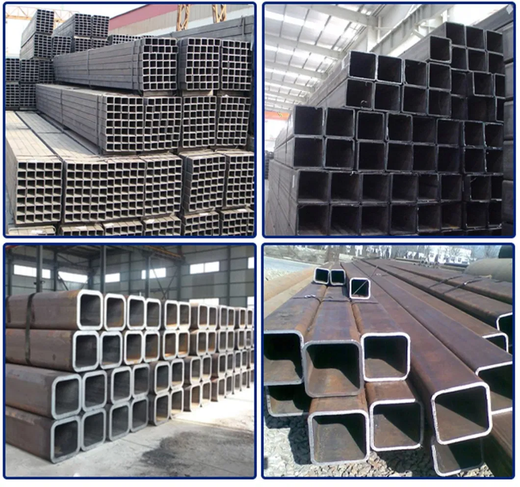 Black Hollow Section Q195 Q235 Q345 Square Metal Tube Carbon Steel Pipe Tube