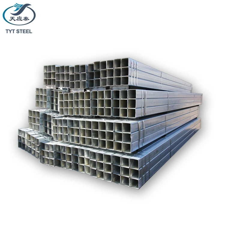 19*19 Galvanised Square Rectangular Steel Pipe Hollow Section Pre- Galvanized Carbon Gi Tube