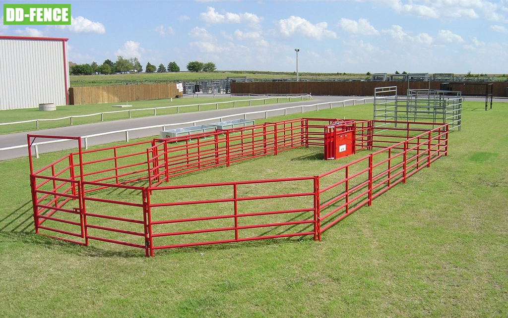 Cheap Farm Livestock Animal Cow Rail Fence Oval Pipe Square Pipe Round Pipe Stable Corral Pen Livestock Fencing for Sheep Cattle Horse