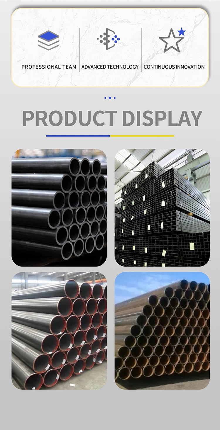 Cold Rolled Carbon Steel Pipe Gi Pipes Sch40 St52 Q235B St42 Ss400 Welde Square Steel Tube