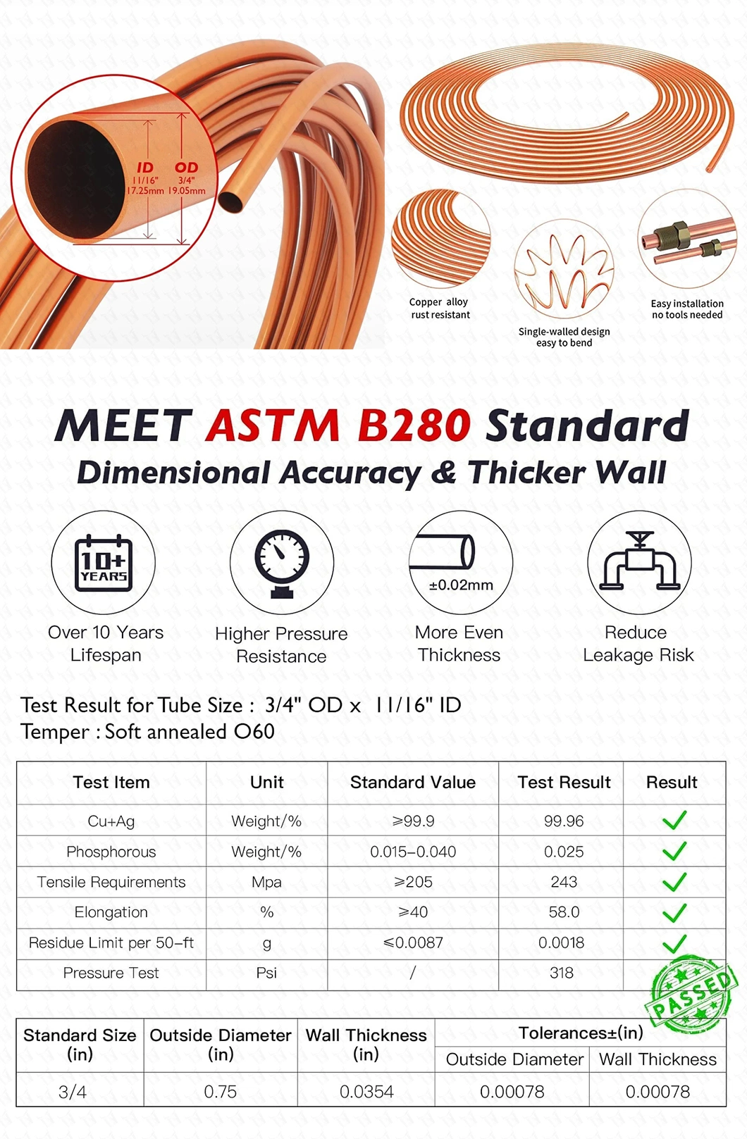 AISI C11000 C12200 B8 Seamless Copper Pipe Brass Tube Copper Tube Pipe Cutting Processing Manufacturers Air Conditioning Copper Bar/Plate/Tube/Pipe