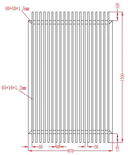 Square Pipe Wrought Iron Fence Aluminum Pool Fence