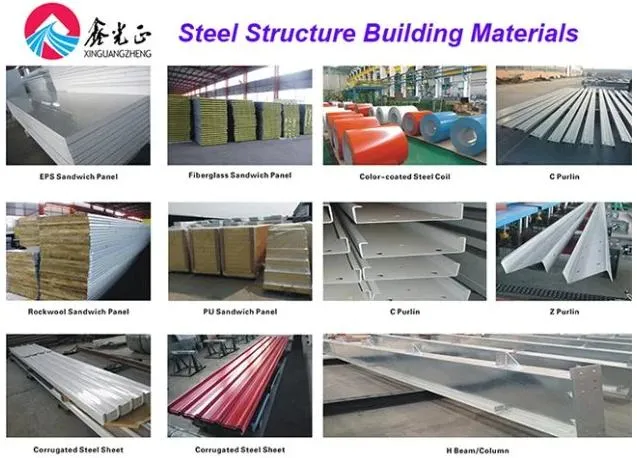 Manufacture Workshop Metal Building Prefabricated Steel Metal Frame Structure Construction