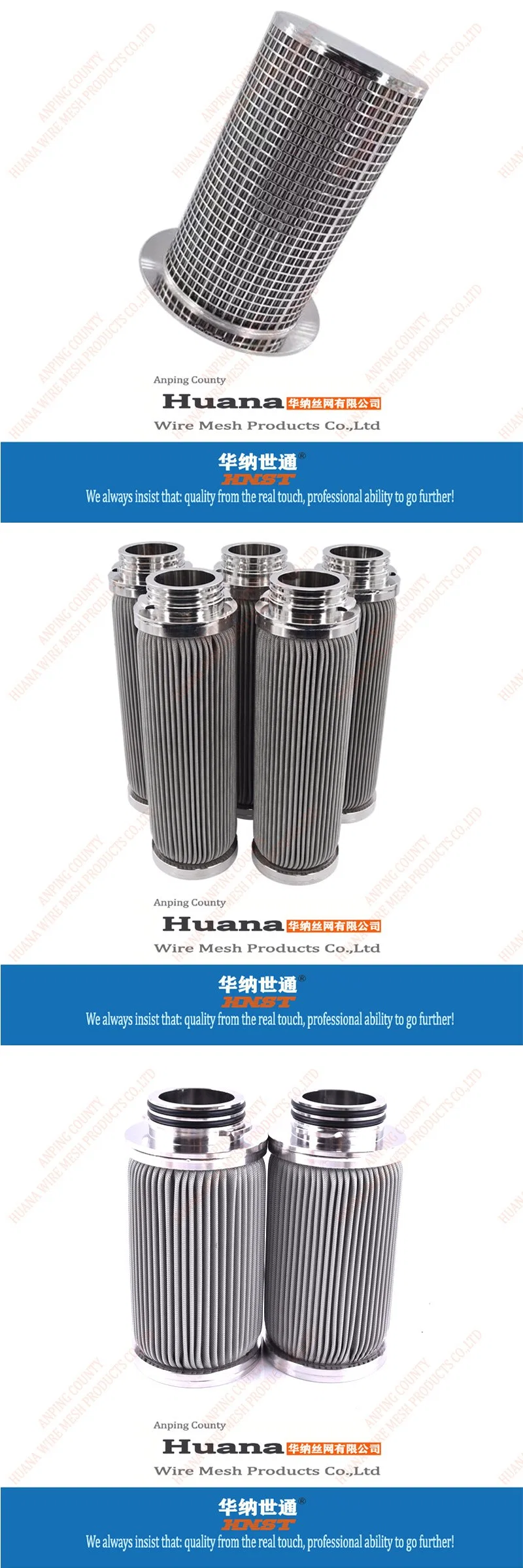 5 25 50 100 150 200 Micron 304 Stainless Steel Round Cylinder Screen Wire Mesh Filter Tubes