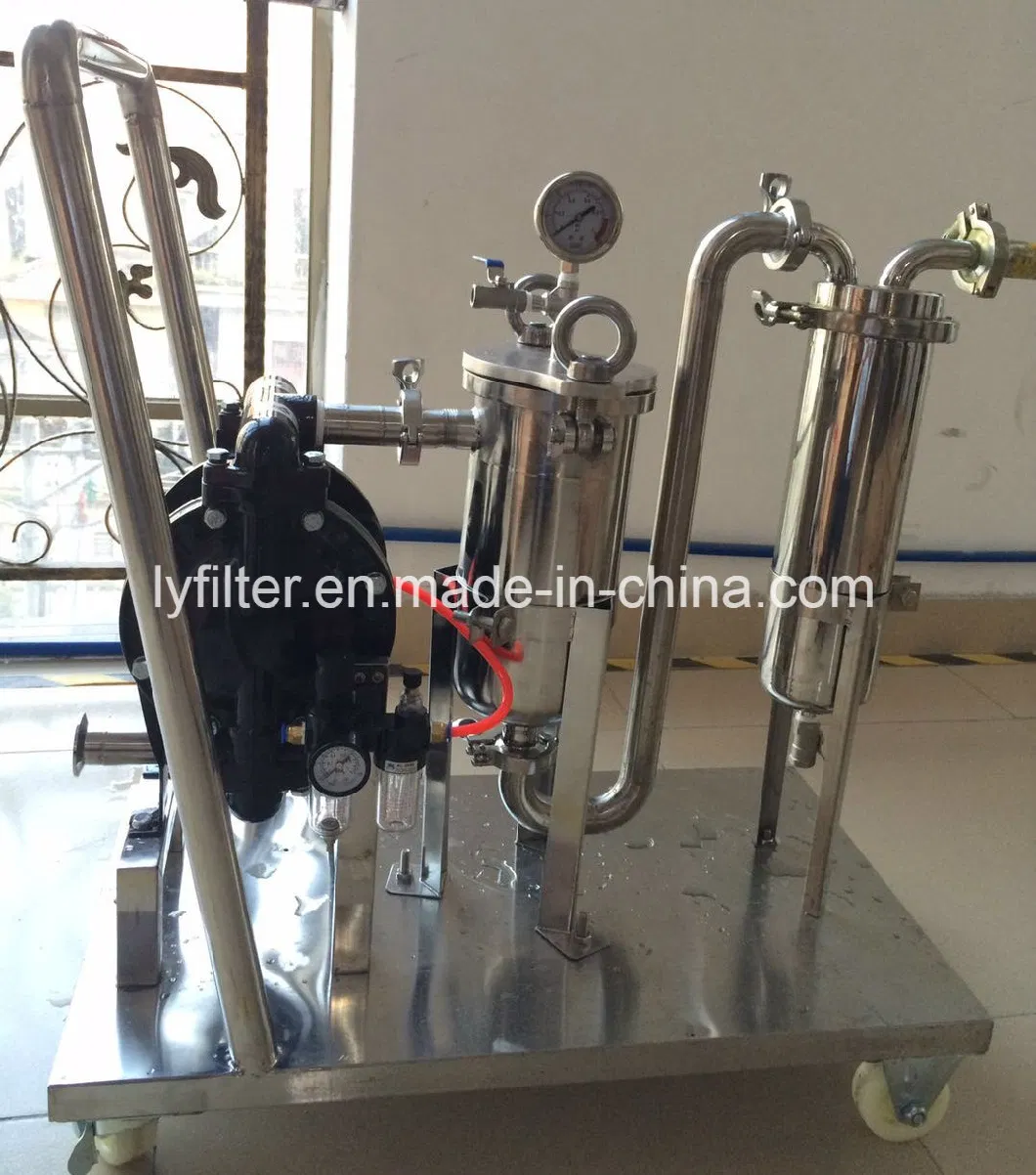 Industrial Large Flow #1/2 Stainless Steel 304 Triple Bag Filter Housing for Oil/Chemicals/High Iscosity Liquids Treatment