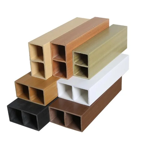 Wood Plastic Grilles Materials Square Hole WPC Tubes for Wall and Ceiling Outdoor Indoor