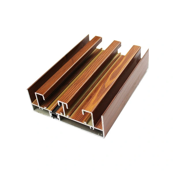 Aluminum Wood Grain Printed Office Partition Aluminum Profiles Aluminum Square Hollow Tube