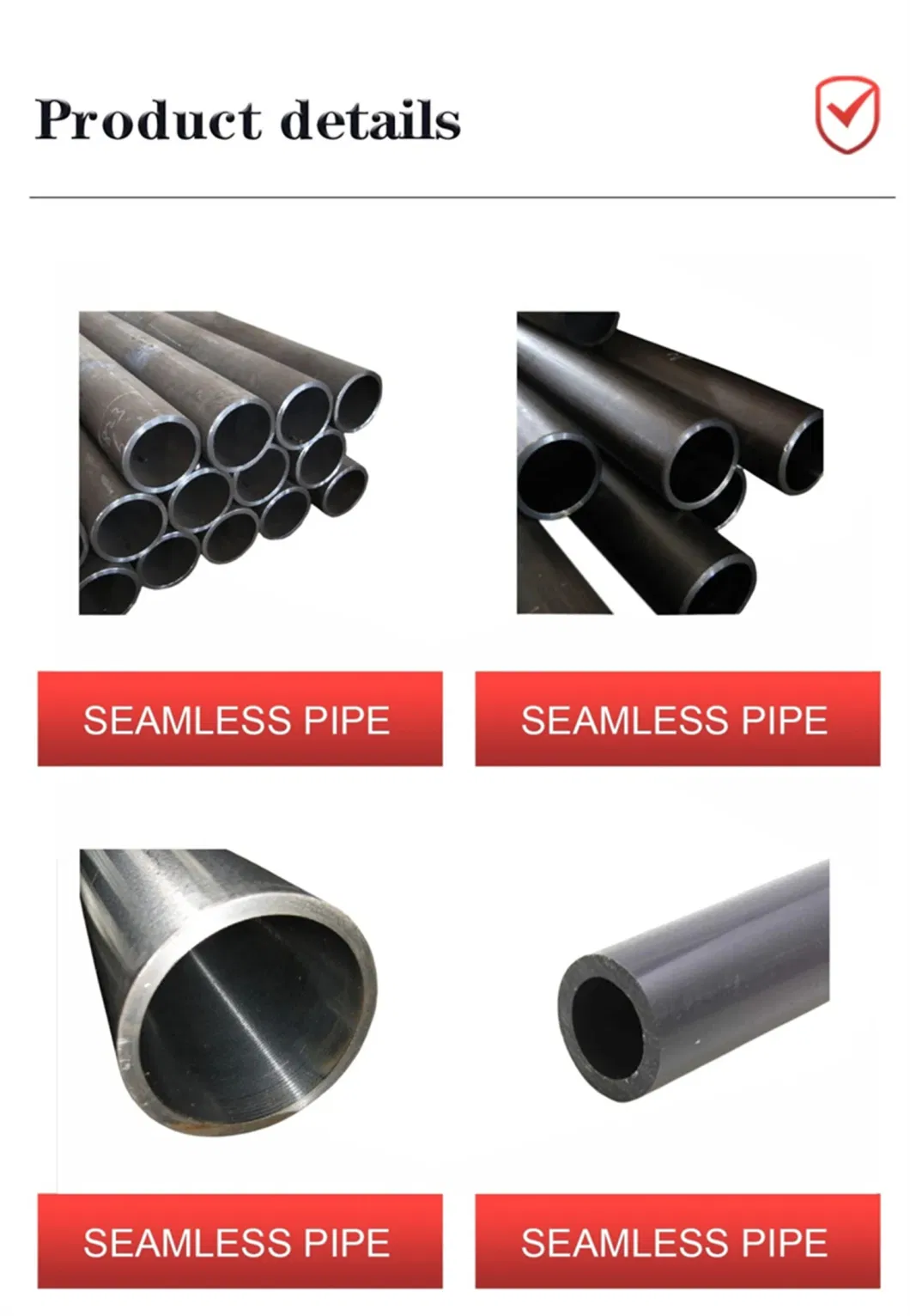 API 5L ASTM A106 Seamless Carbon Steel Pipe for Line Tube and Fluid (Water Gas) Transmission