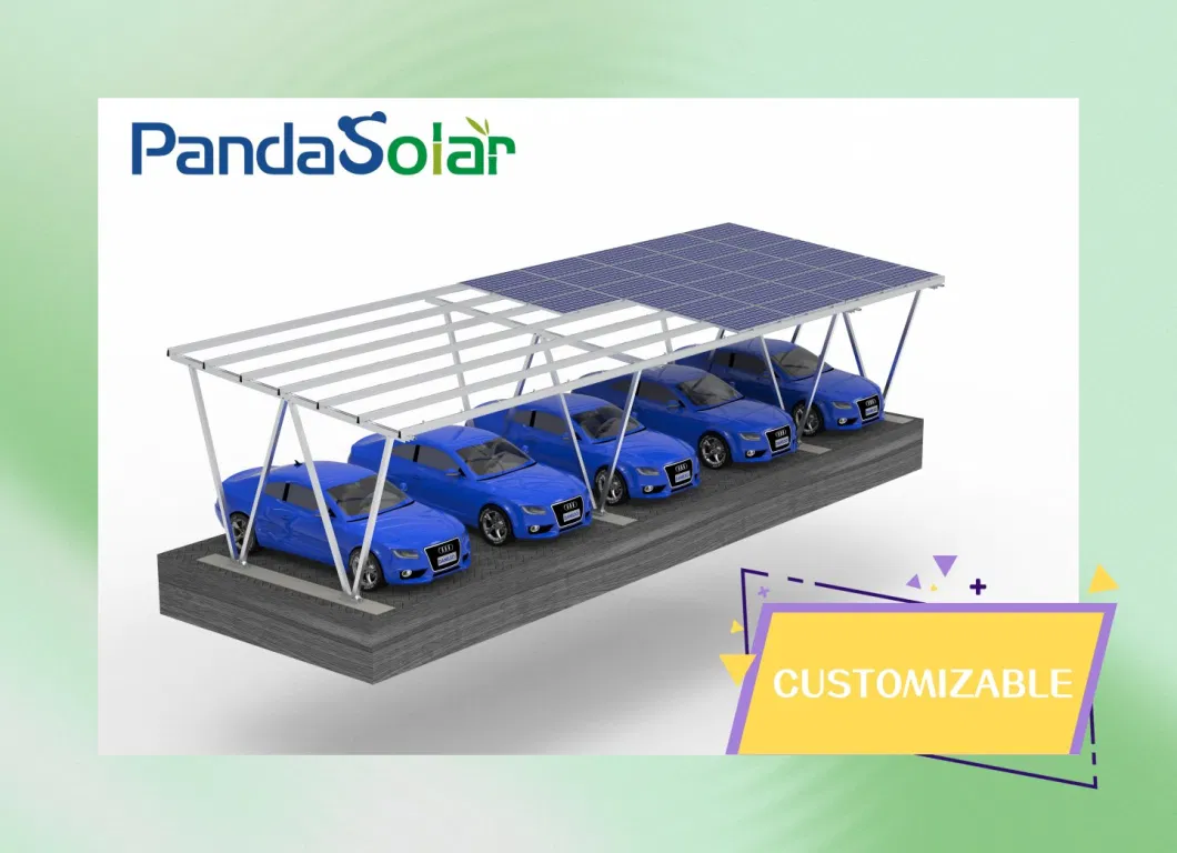 Customized HDG Steel / Aluminum Solar Carport Manufacturer