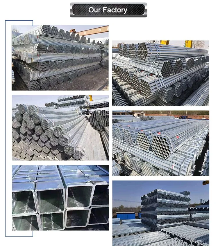 Factory Direct Sale Shs Hot DIP Galvanized Rectangular Square Steel Pipe Tubes