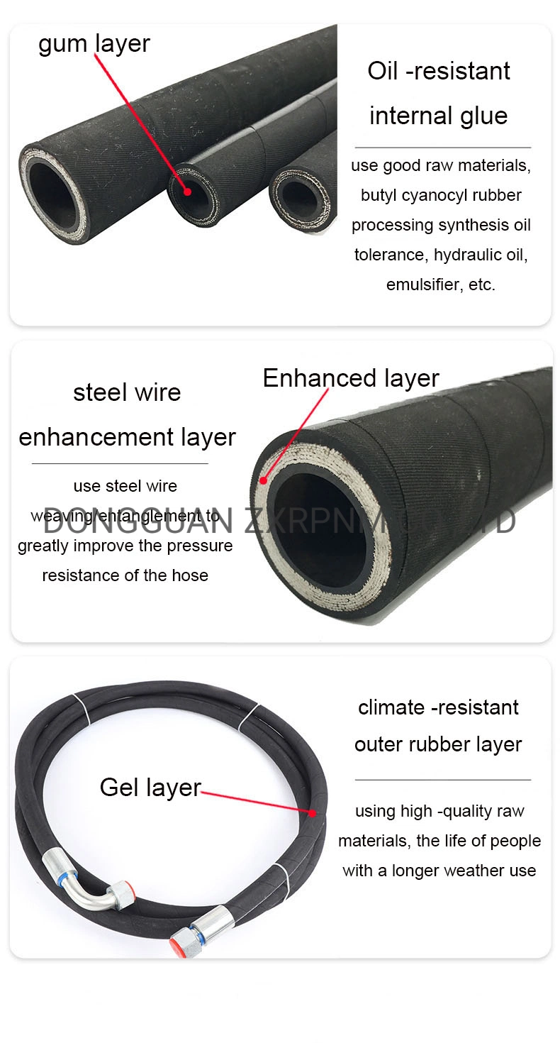 Industrial Marine Rubber Gas Hose Oil Hose Pipe for Hydraulic Pump Station