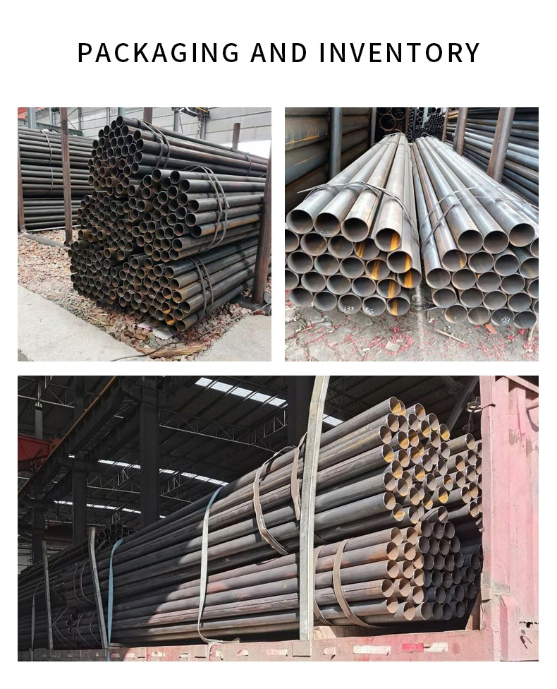 Ms ERW Hollow Section Square Rectangle Round Pipe Hollow Iron Pipe Welded Black Steel Pipe Tube