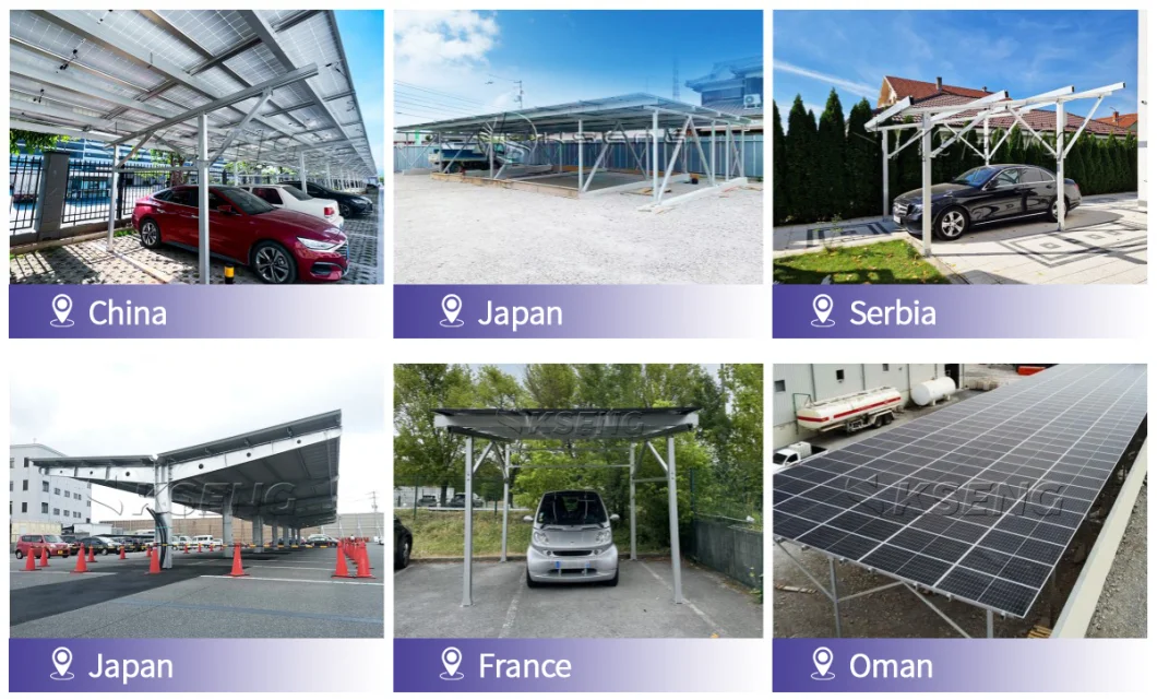 Modern Design Parking Racking Structure Solar Aluminum Carport Solar Parking Canopy