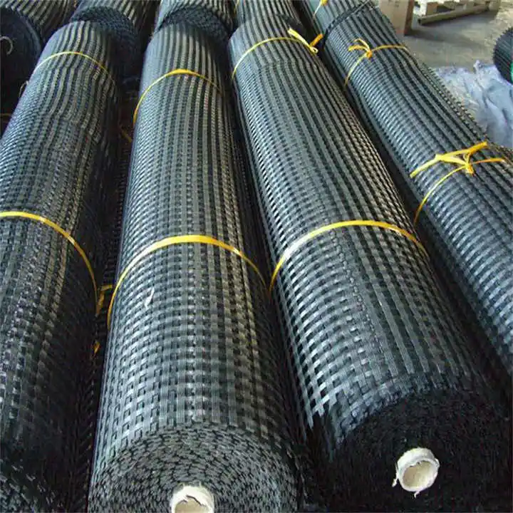 Black Reinforced High Speed Roadbed Reinforcement with Biaxial Tensile Plastic Geogrid