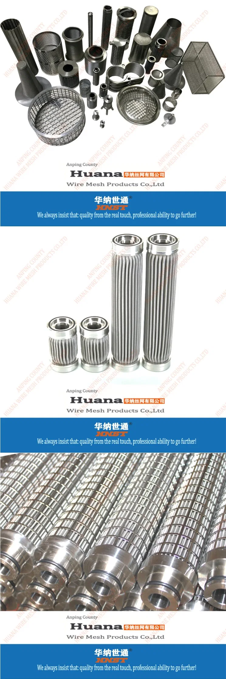 5 25 50 100 150 200 Micron 304 Stainless Steel Round Cylinder Screen Wire Mesh Filter Tubes