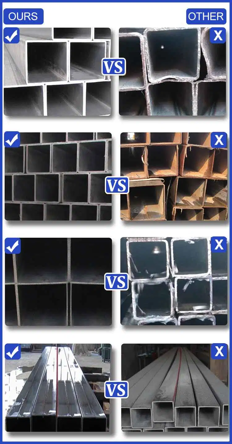 China Supply Q195 Low Carbon Black Steel Hot DIP Galvanized Coating Square Tube/Rectangular Hollow Tubular Steel Pipe