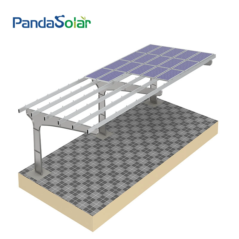 Customized HDG Steel / Aluminum Solar Carport Manufacturer