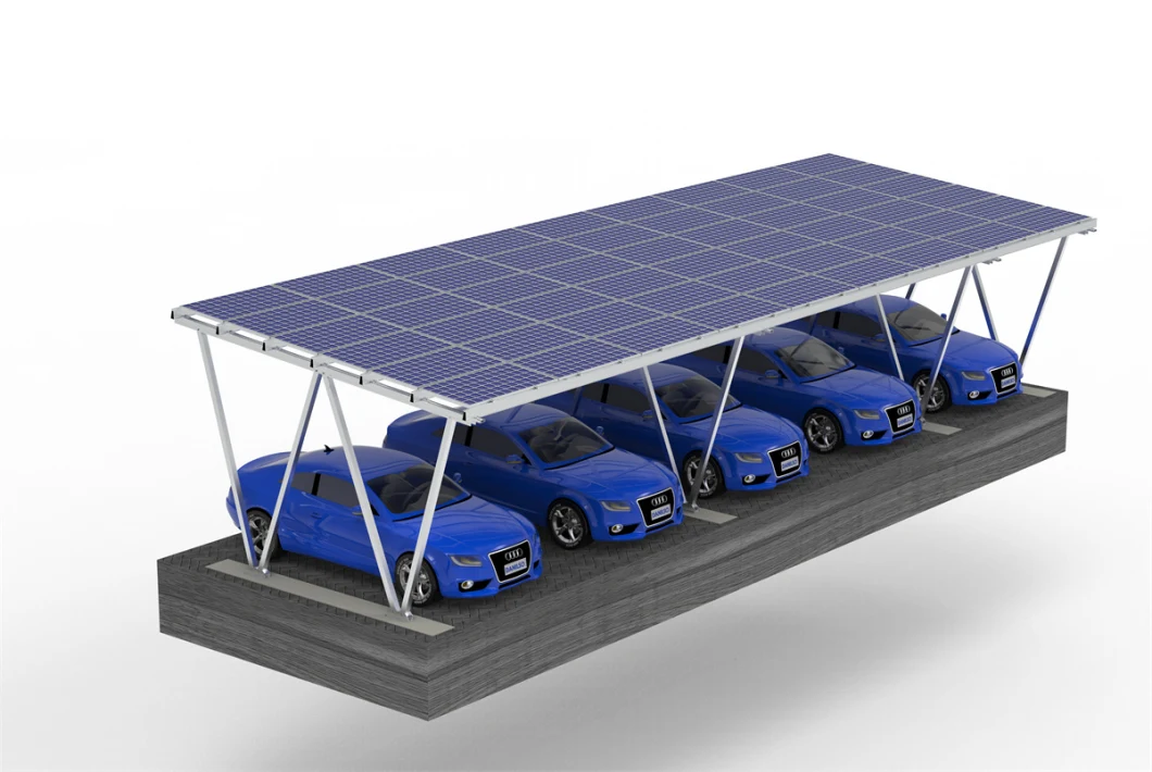 Customized HDG Steel / Aluminum Solar Carport Manufacturer