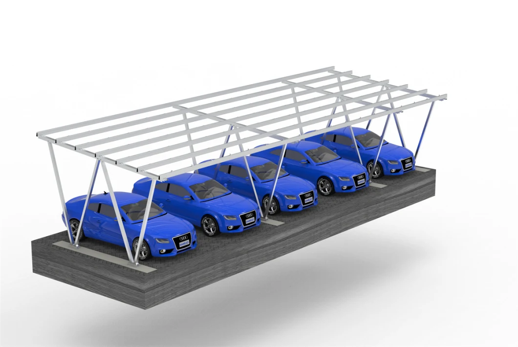 Customized HDG Steel / Aluminum Solar Carport Manufacturer