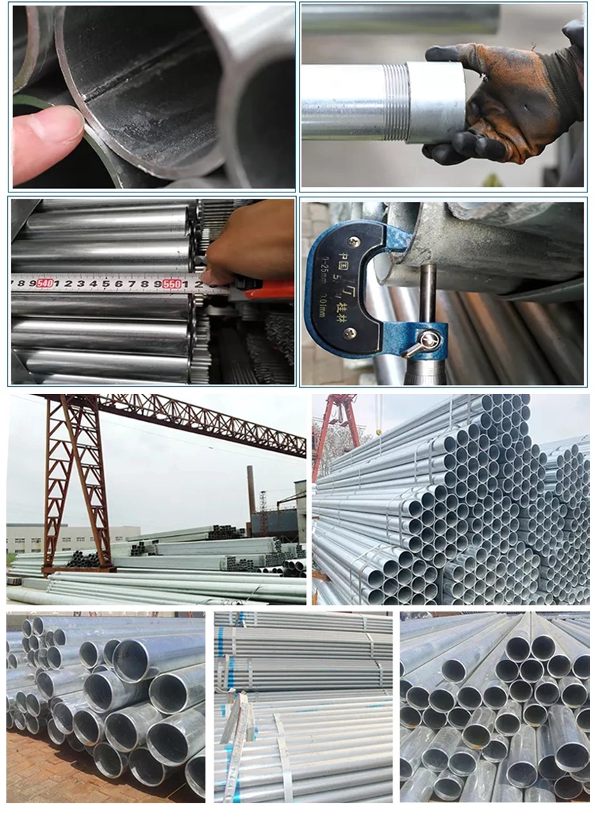 25mm Structural Steel Tube Longitudinal Welded Pre Gi Galvanized Steel Pipe 6 Meter Scaffolding Galvanized Round Pipe