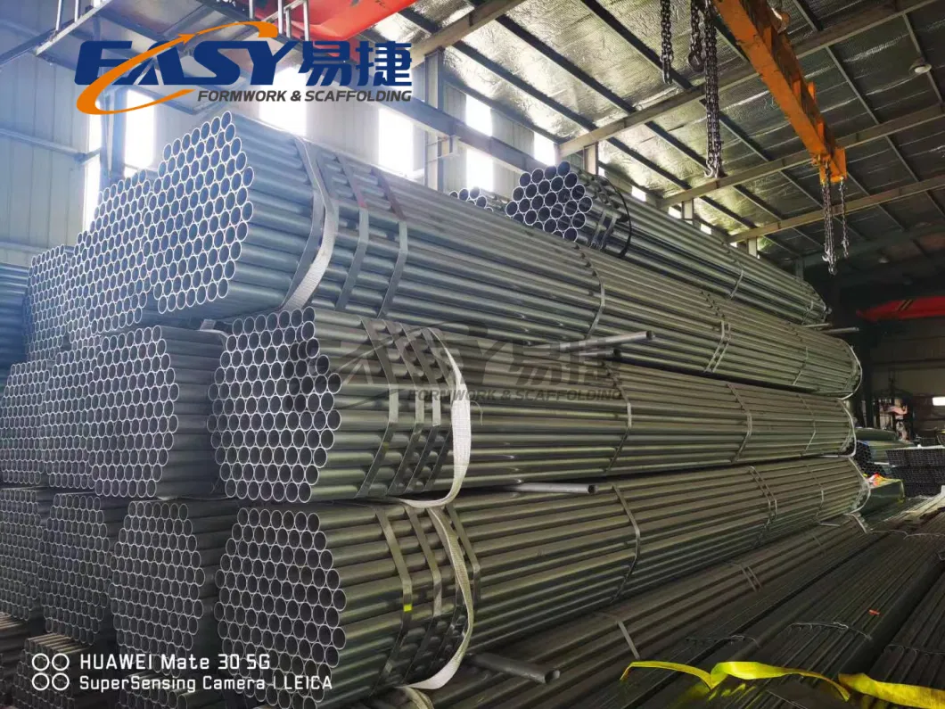 Easy Scaffolding 1/2&quot;-24&quot;/48.3/48.6mm Black Carbon Hot DIP Galvanized Welded/Seamless Q235/Q245/Stk400/Stk500 Material Steel Square/ Round Scaffolding Pipe