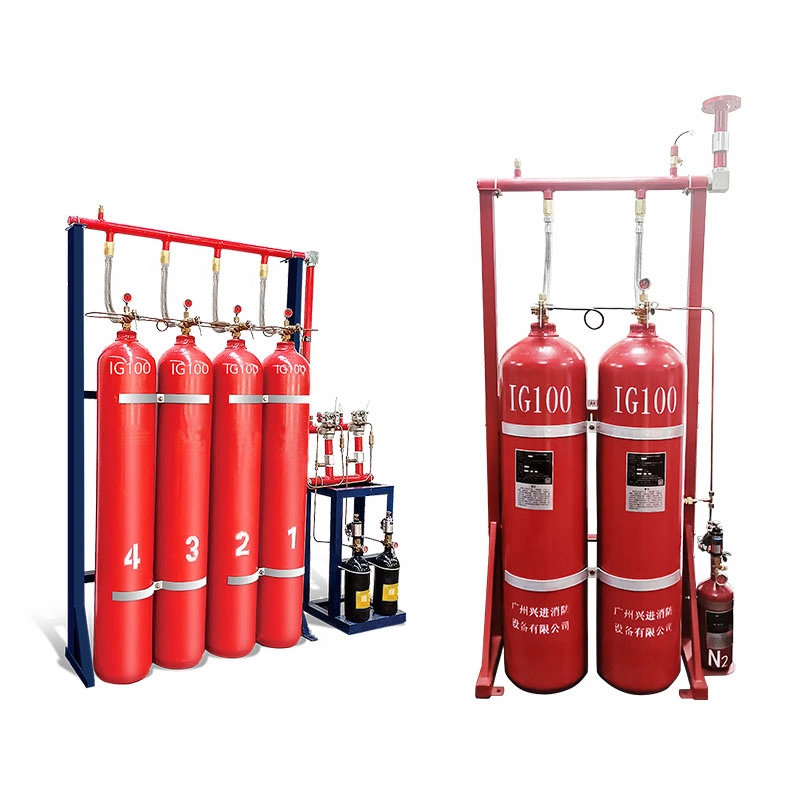 Ig100 &le; 95% Nitrogen Fire Suppression Device Pipe Network Type Red