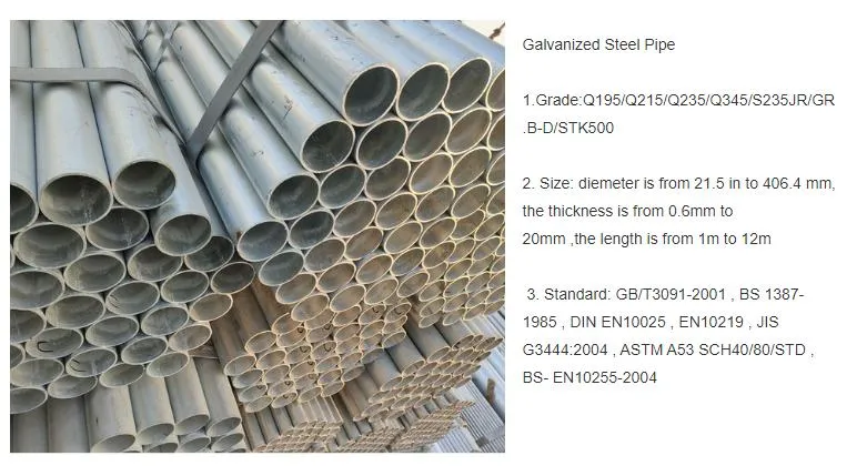 High Quality Construction Structural Galvanized Square Steel Tube for Sale