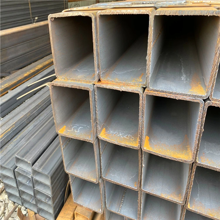 Section 40X40 mm 60X60 Straight Seam Carbon Welded Hot Rolled Square Steel Pipe Q355b Hollow Section Tube Rectangular Steel Tube Prices