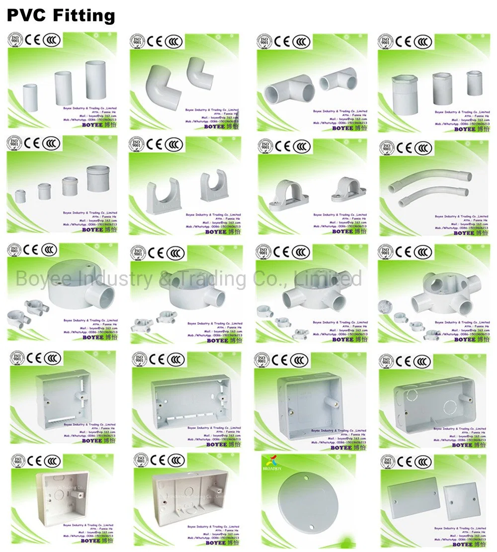 PVC Electrical Products Wiring Cable Protector Conduit Pipe Accessories Fitting