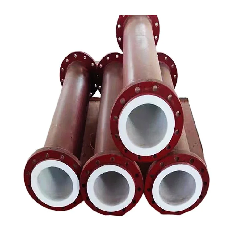 PTFE Lined Pipe PTFE Lining Carbon Pipe with All Type of Fittings