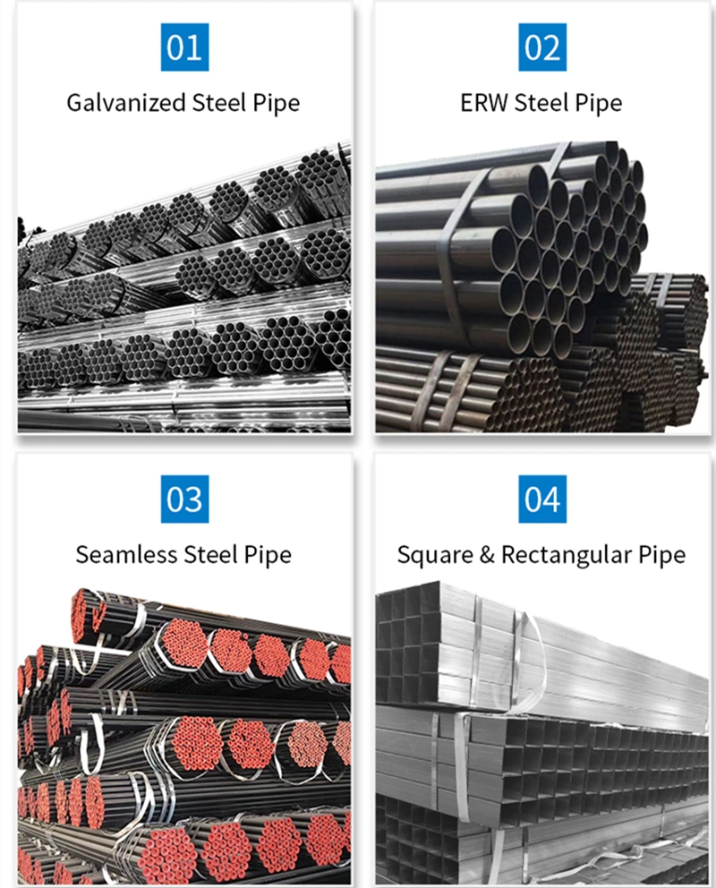 Rectangular Tube Welded Black Square Pipe Iron Galvanized Square Steel Pipes