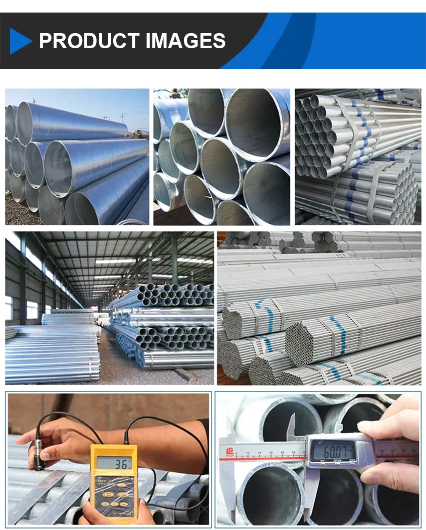 25mm Structural Steel Tube Longitudinal Welded Pre Gi Galvanized Steel Pipe 6 Meter Scaffolding Galvanized Round Pipe