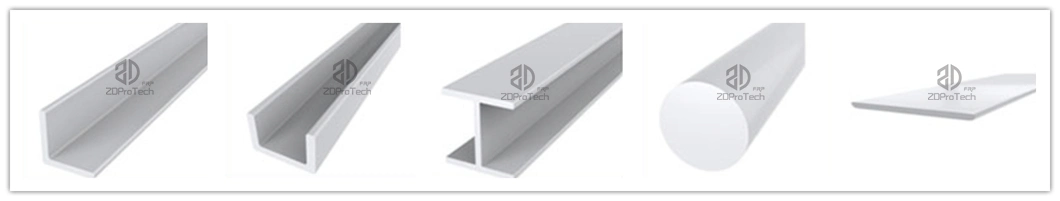 Fiberglass/ FRP/ GRP Composite Pultruded Square Hollow Section/ Square Tube.