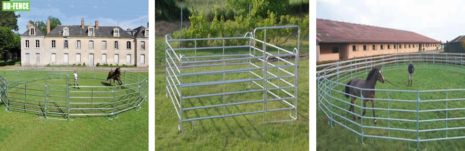 Cheap Farm Livestock Animal Cow Rail Fence Oval Pipe Square Pipe Round Pipe Stable Corral Pen Livestock Fencing for Sheep Cattle Horse