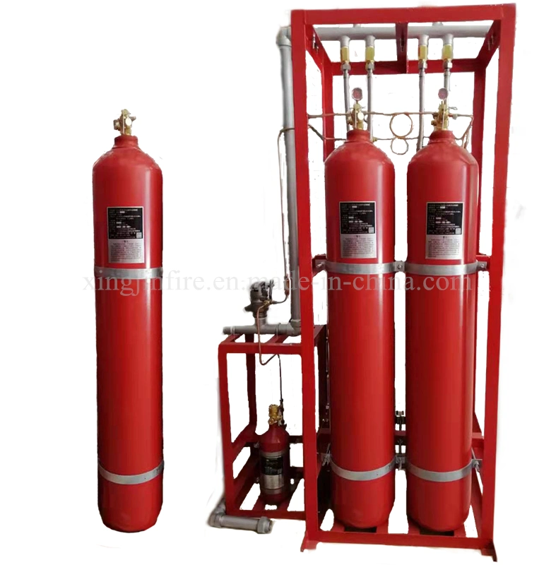 Ig100 100% Pressurized Nitrogen Inert Gas Fire Suppression System Pipe Network Type