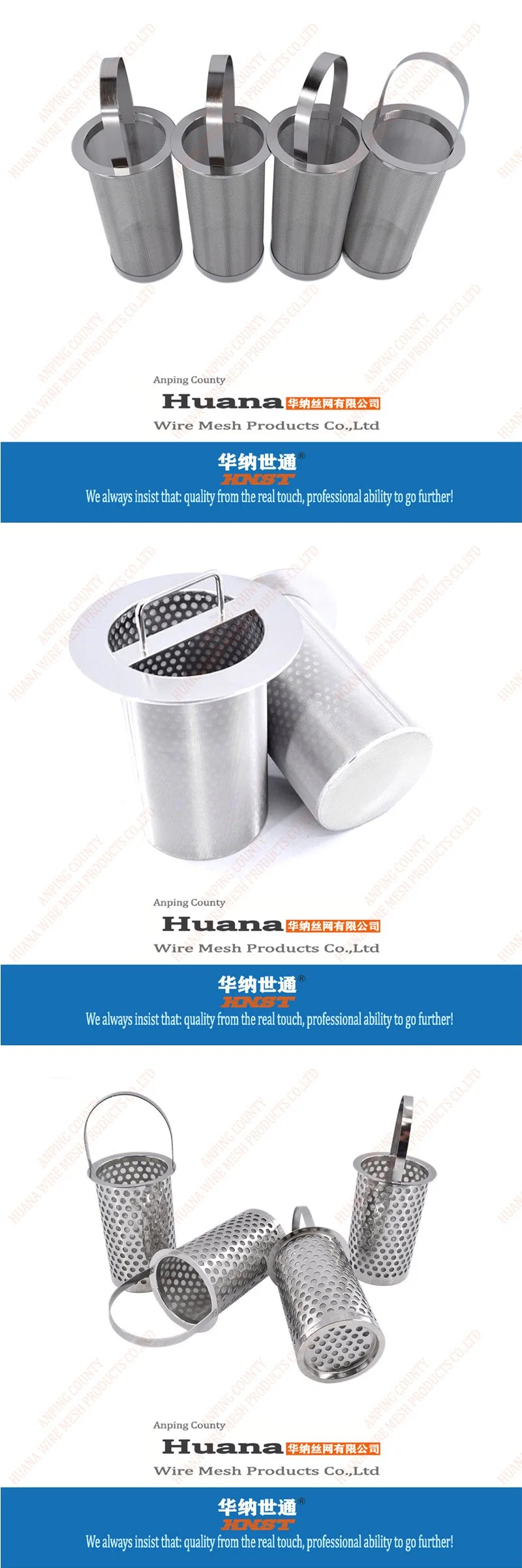 1mm 2mm 5mm 10mm 15mm 304 316 Stainless Steel Sieve Tube / Filter Tube for Tap Water Filter