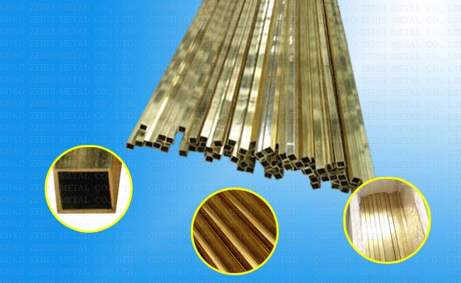 ASTM B135 Standard Cuzn37 Solid Square Brass Tube for Heat Exchanger