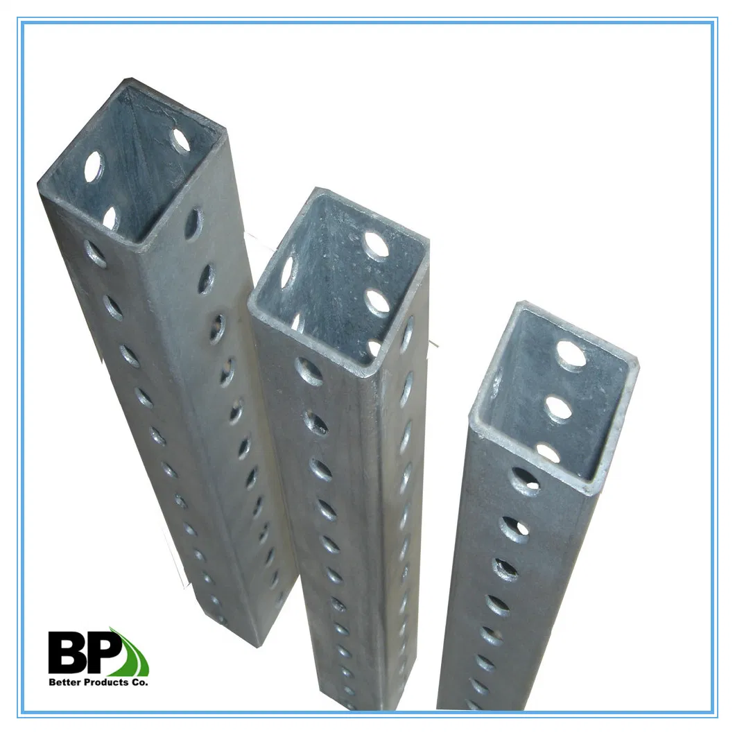 Durable Galvanized Square Sign Posts Versatile Square Steel Perforated Pipes