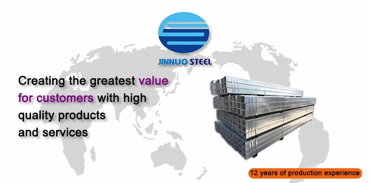 Jn Standard Seaworthy Tianjin China Steel Square Tube Galvanized Pipe