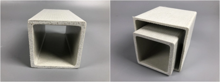 High Strength Fiberglass Tube Protrusion Profiles GRP/FRP Square Tube Square Pipe