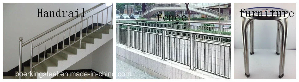 201 301 304 316 Square/Round Welded Stainless Steel Slot Pipe for Glass Fence