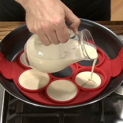  Silicone Pancake Maker Non Stick Cake Molds Pan Flip Tools Rings Mould Pastry Baking Accessories Egg Frying Mat