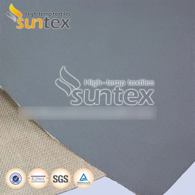 Flame Resistant Fabric High Temperature Thermocovers PTFE Coated Glass Fabric 1 Side 17oz Fire Barrier