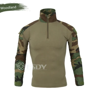 Esdy Men&prime; S Outdoor Hotsales Quick-Drying Long Sleeve Shirt Camouflage Tactical Frog Shirt