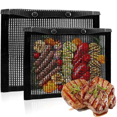  Small Foods and Fish Smoky Flavors PTFE BBQ Grill Mesh Sheet